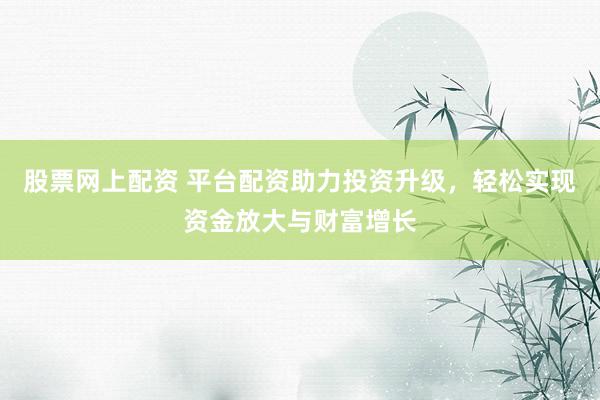 股票网上配资 平台配资助力投资升级，轻松实现资金放大与财富增长