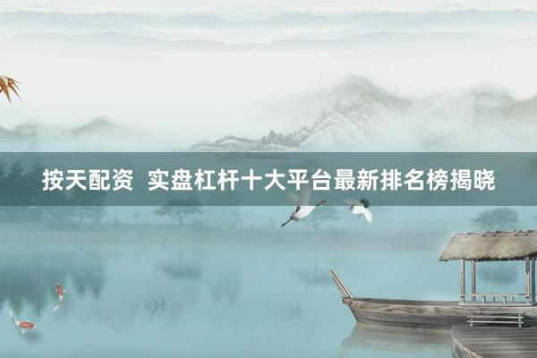 按天配资  实盘杠杆十大平台最新排名榜揭晓